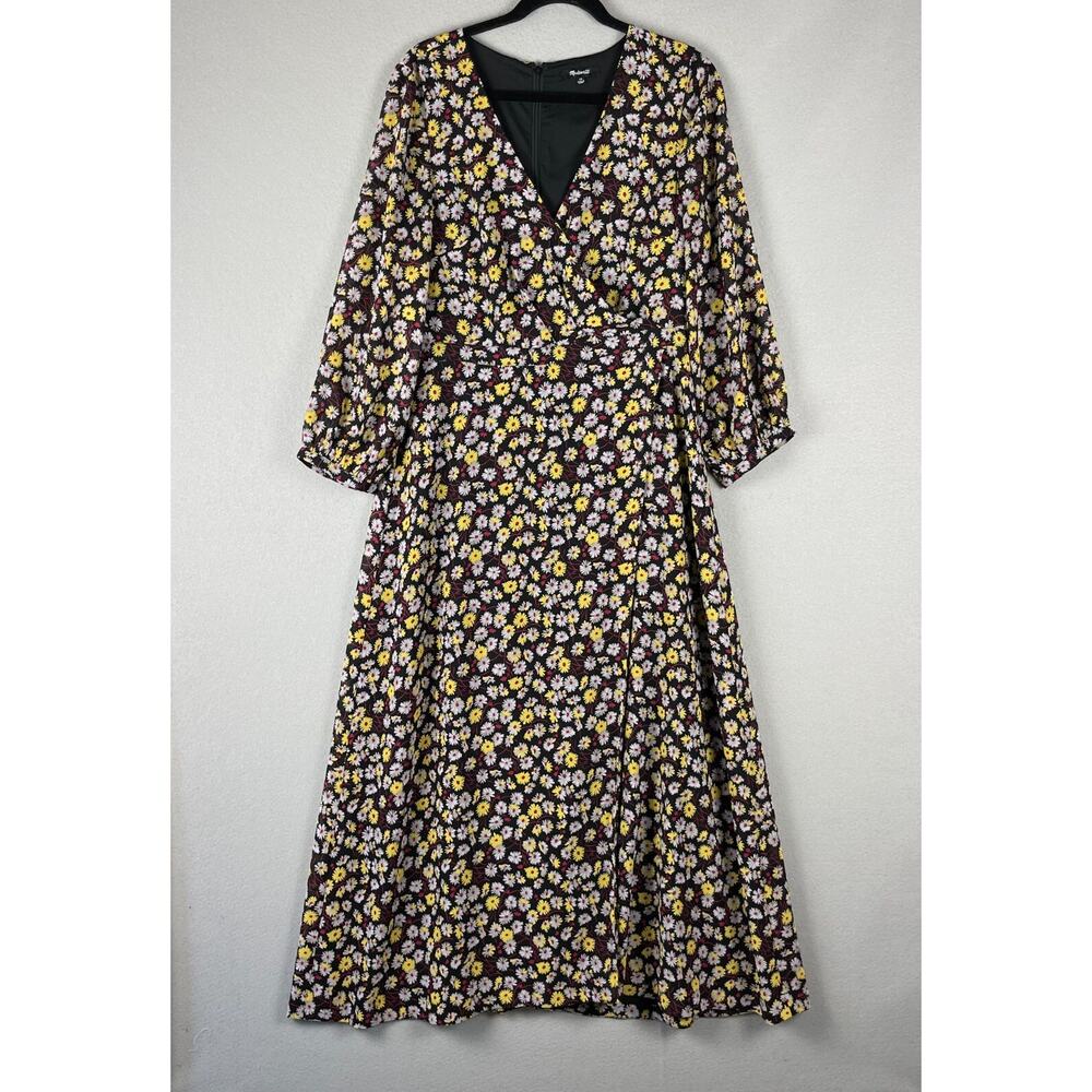 Madewell Maxi Dress Womens 10 French Floral Wrap Front Ditsy Boho Cottage
